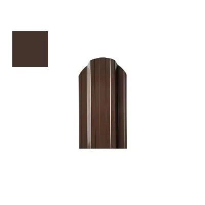 Штакетник металлический STYNERGY П-образный фигурный Эконом, PE RAL 8017 (шоколад), ширина 110мм, длина 1.5 м.п.