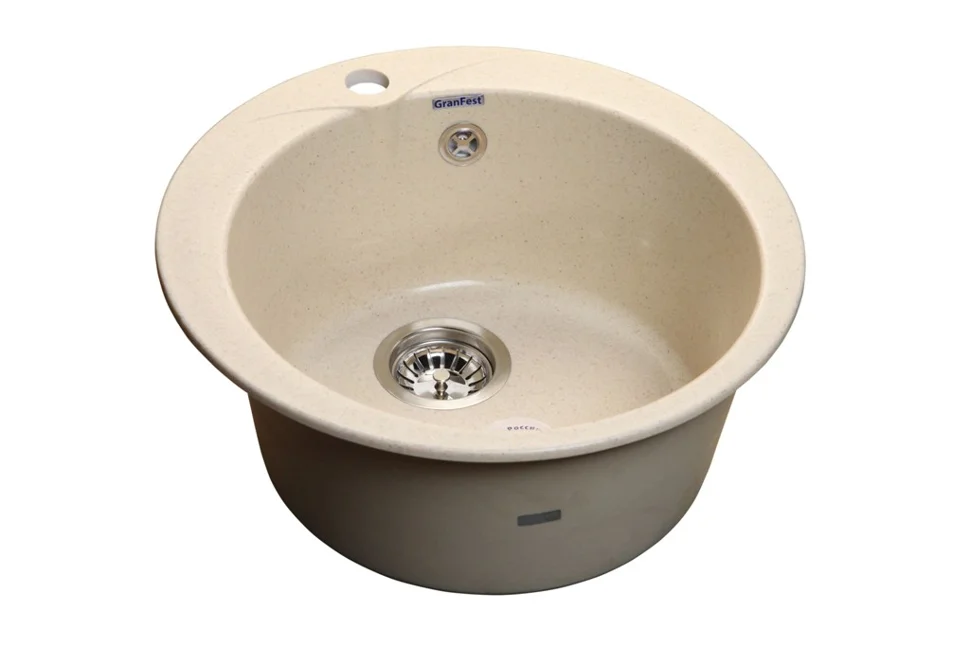 Мойка композитная GRANFEST Rondo d480 Бежевый круглая