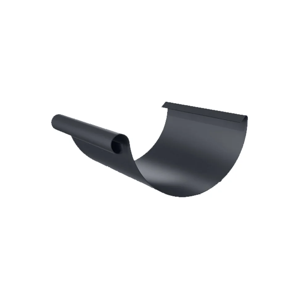 Желоб полукруглый 3000 ф125мм ПЭ (RAL 7024 (RR23) (темно-серый)) Желоб полукруглый 3000 ф125мм ПЭ (RAL 7024 (RR23) (темно-серый))