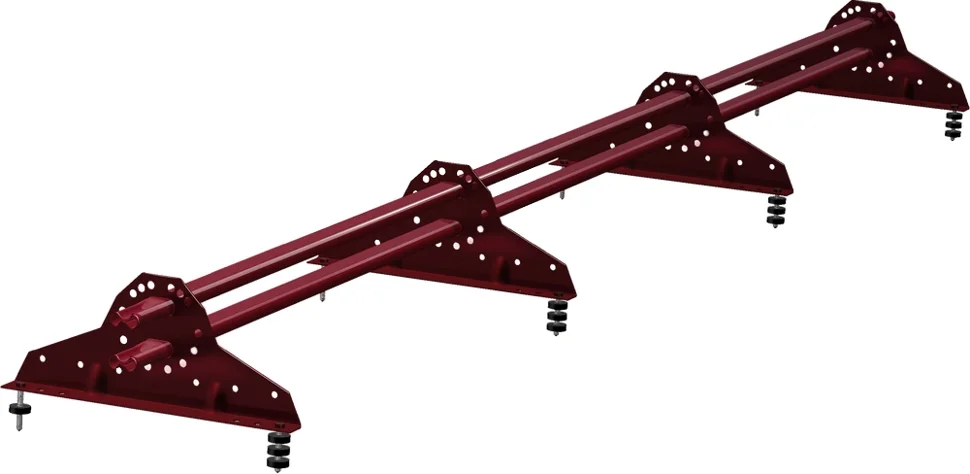 Снегозадержатель трубчатый Grand Line на 4-х опорах PE, L=3 м RAL 3005 (красное вино)