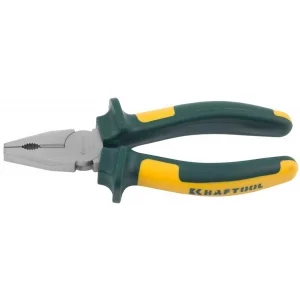 Плоскогубцы 200мм KRAFTOOL "ELECTRO-KRAFT", Cr-Mo сталь, двухкомпонентная рукоятка, хромированное покрытие
