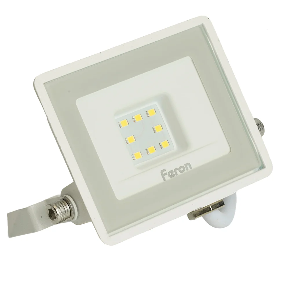 Прожектор светодиодный 10W 6400К IP65 1000Лм AC230V/50Hz, белый Feron, LL-918 Прожектор светодиодный 10W 6400К IP65 1000Лм AC230V/50Hz, белый Feron, LL-918