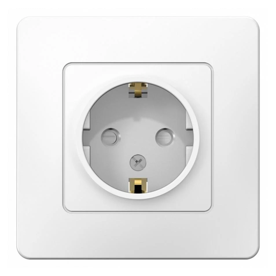 Розетка 1-местная СП BLANCA 16А с заземлением защ. шторки бел. Schneider Electric BLNRS001111