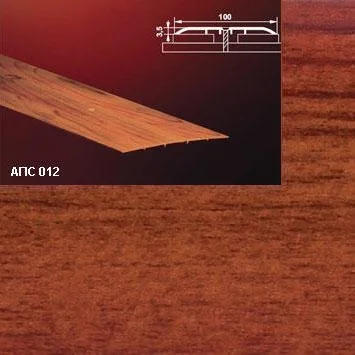 Порог АПС 012 алюминиевый 1800*100*3,5 мм одноуровневый (27 мербау)