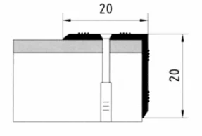 Порог АПУ 005 алюминиевый 900*20*20 мм угловой наружный (12-сосна)