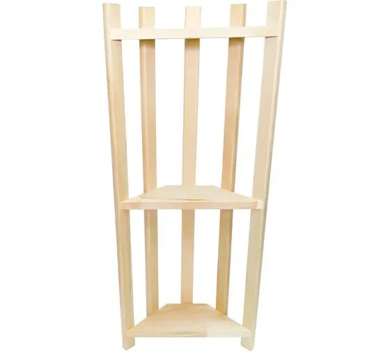 Полка угловая 75х32х10см 3-х ярусная, ТМ "Бацькина баня"