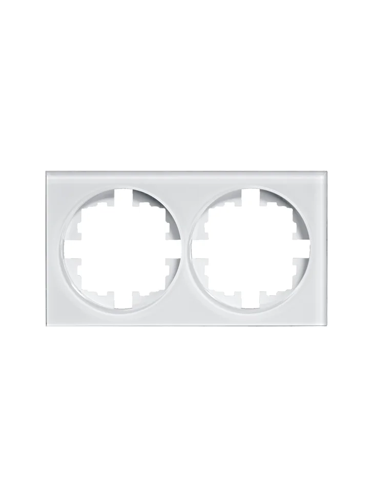 Рамка двухместная горизонтальная Lezard OSEN акриловая белая Рамка двухместная горизонтальная Lezard OSEN акриловая белая