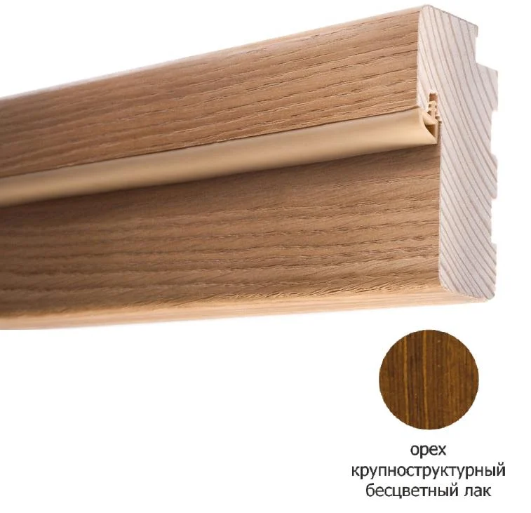 Стойка дверной коробки РУМАКС 70*35*2100 с уплотнителем, шпон орех крупностр.