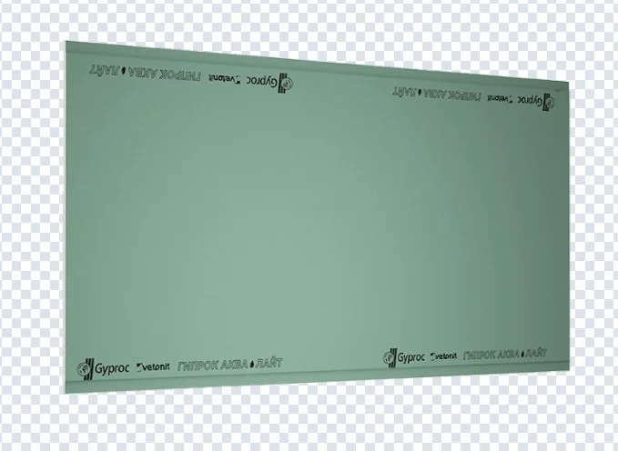 Гипсокартон ГКЛВ Vetonit (Gyproc) Аква Лайт ГСП-H3-УК влагостойкий 2500*1200*9,5 мм Гипсокартон ГКЛВ Vetonit (Gyproc) Аква Лайт ГСП-H3-УК влагостойкий 2500*1200*9,5 мм