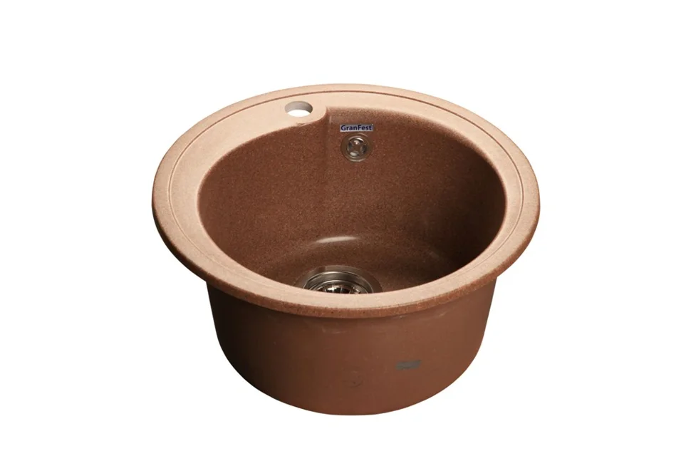 Мойка композитная GRANFEST Rondo d450 Терракот круглая