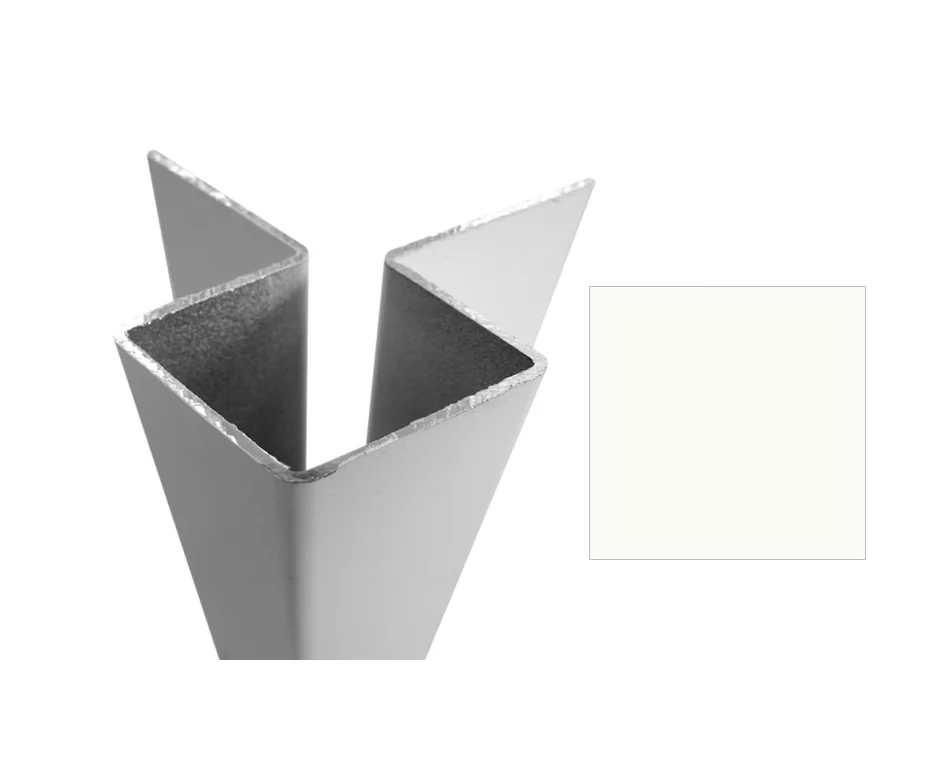 Угол внешний симметричный DECOVER 0,5 Satin с пленкой RAL 9003 (сигнальный белый) длина 3,0 метра