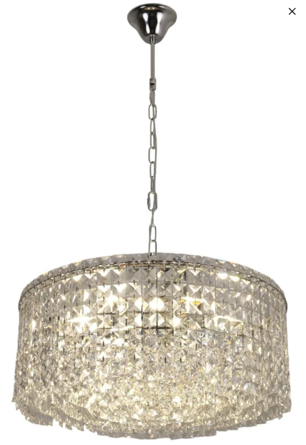 Люстра DIONA 10хЕ14-600х810-CHROME/CRYSTAL-220-IP20