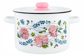 Кастрюля Appetite 1с16с/1 эмаль 2,9л Hortensia-3 Кастрюля Appetite 1с16с/1 эмаль 2,9л Hortensia-3