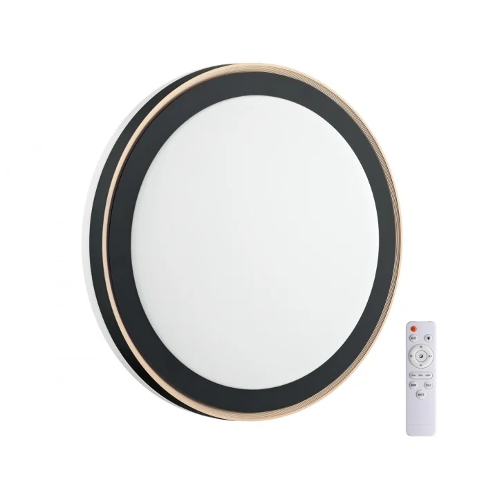 Светильник 7620/DL PALE SN 046 пластик/белый/черный/медный LED 48Вт c ДУ 3000-4200-6300К D390 IP43 пульт ДУ AKUNA