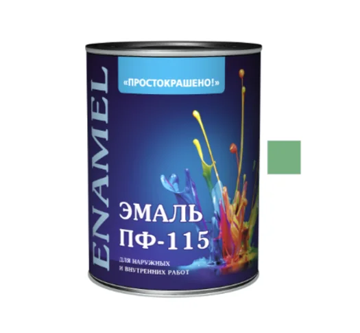 Эмаль ПФ-115 светло-зелёная 1,9кг Простокрашено БАУ