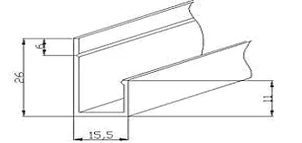 Эль-профиль алюминий окрашенный RAL 1034 (3,0 м)