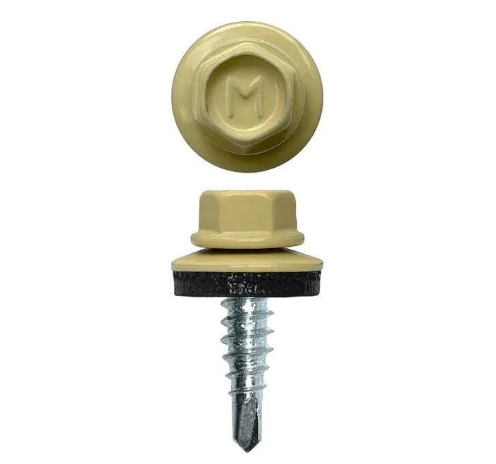 Саморез кровельный 4,8x19 сверло №2 (слоновая кость) RAL 1014 (уп 250шт) DAXMER