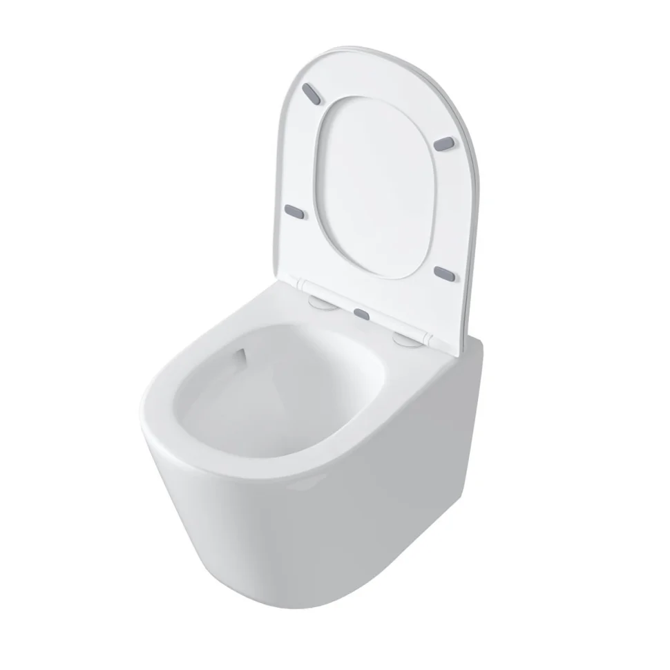 Унитаз подвесной GROSSMAN GR-4477SQ (485х360х330) безободковый, белый с тонкой крышкой, микролифт, смыв торнадо Унитаз подвесной GROSSMAN GR-4477SQ (485х360х330) безободковый, белый с тонкой крышкой, микролифт, смыв торнадо