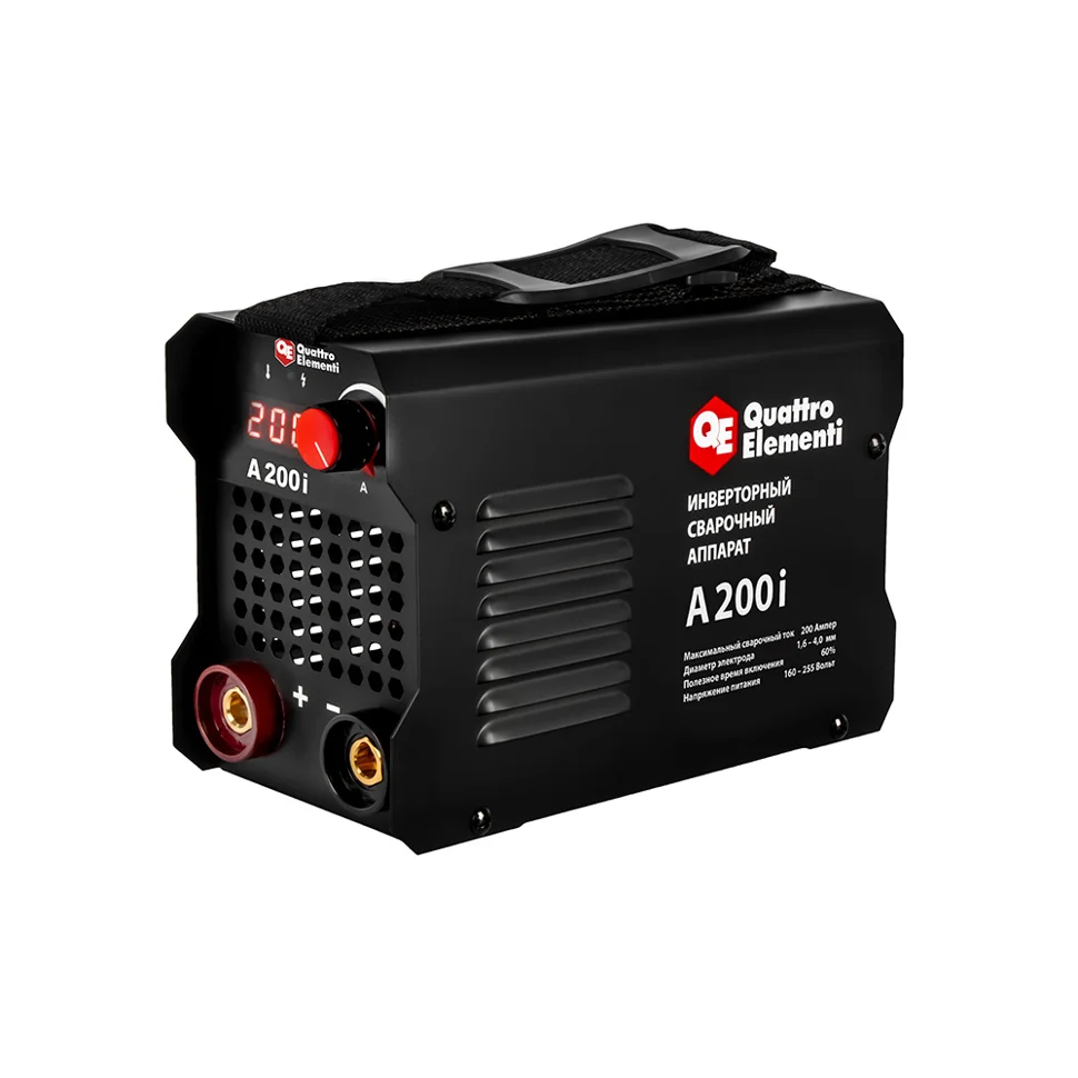 Сварочный аппарат QUATTRO ELEMENTI A 200i (200 А, электроды до 4.0 мм, дисплей) Сварочный аппарат QUATTRO ELEMENTI A 200i (200 А, электроды до 4.0 мм, дисплей)