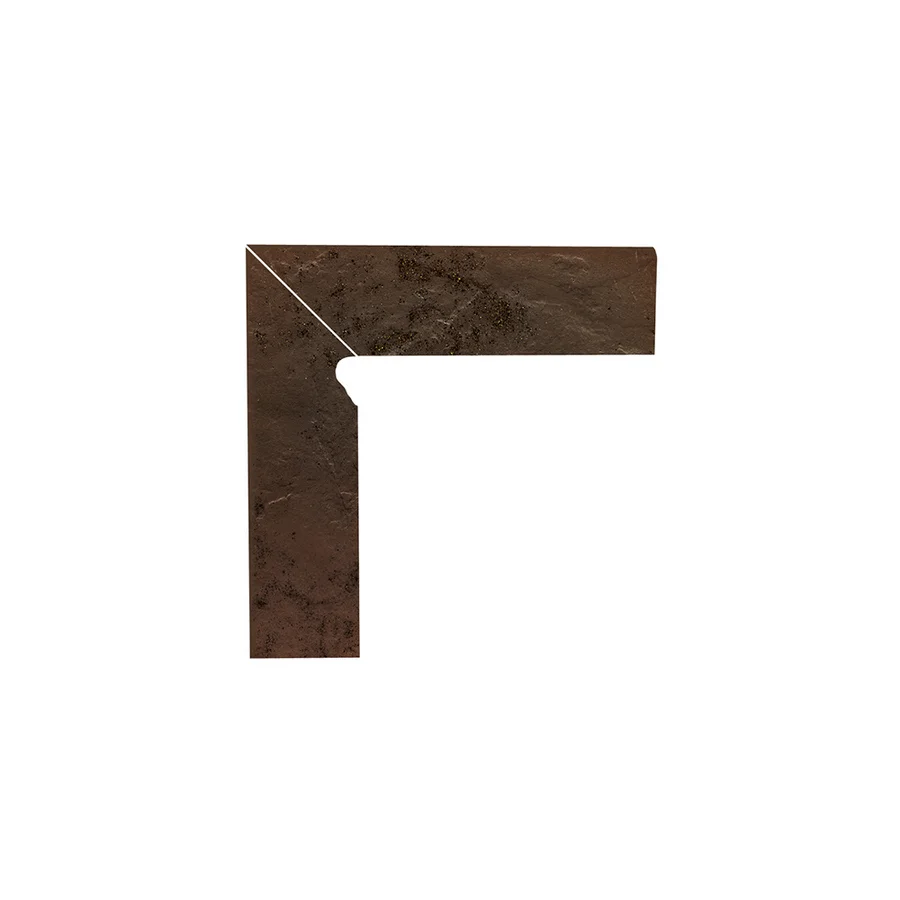 Клинкер Paradyz Semir Brown Цоколь левый (B+A) 30х8,1х1,1
