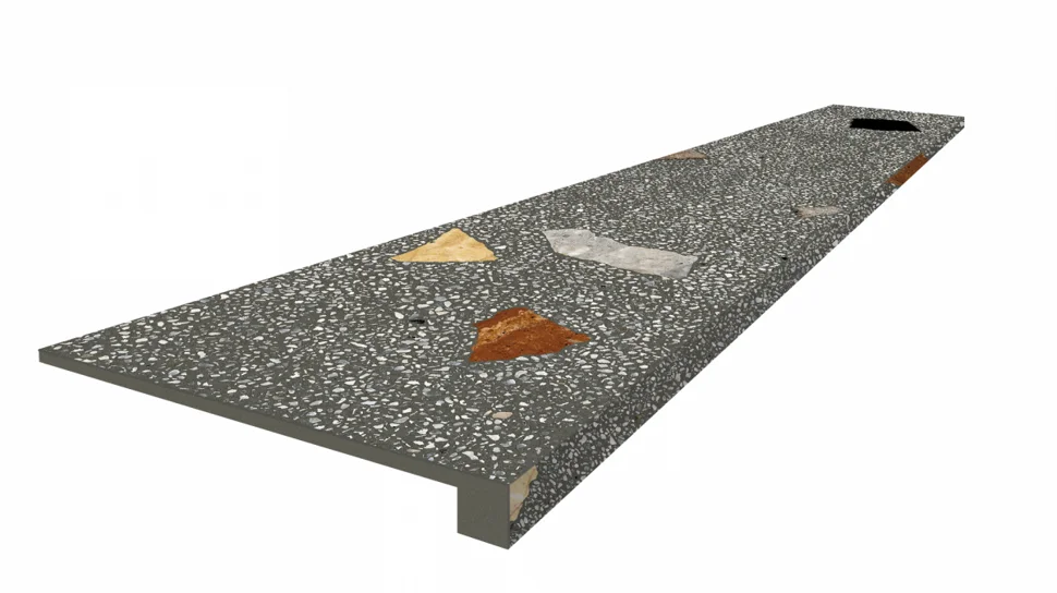Ступень фронтальная COLISEUM GRES ПАЛЛАДИО БЛЭК 33x120