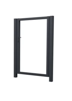 Калитка жалюзи PE RAL 7024 (мокрый асфальт), 2,0х1м ( без заполнения)