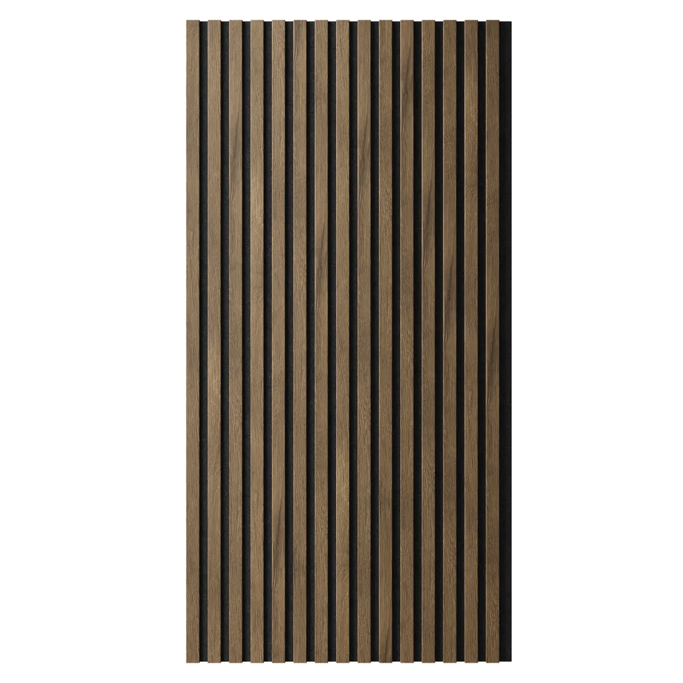 Панель акустическая гибкая ARTIVA, черный войлок, 1200х600х9мм, рейки МДФ 25х6мм, дуб муссон