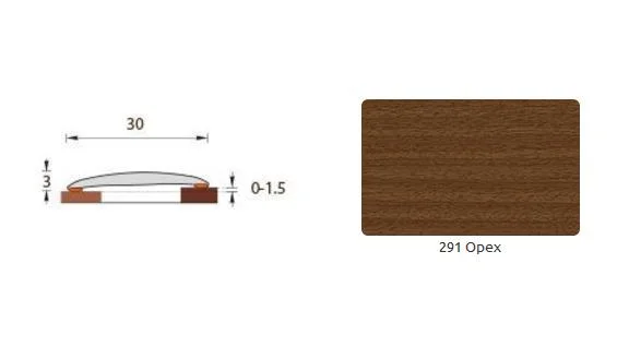 Порог ИЗИ Орех 291 30 мм 0,9 м