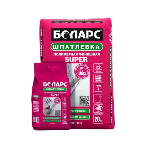 Шпаклевка полимерная БОЛАРС СУПЕР финишная белая 20 кг