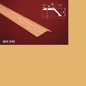 Порог АПС 010 алюминиевый 1800*45*15 мм разноуровневый (02 золото)