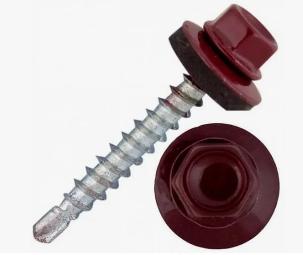 Саморез кровельный 4,8x19 сверло №2 (красное вино) RAL 3005 (уп 70шт) Biskrep Саморез кровельный 4,8x19 сверло №2 (красное вино) RAL 3005 (уп 70шт) Biskrep