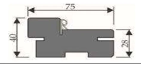 Стойка дверной коробки с уплотнителем ОКА 75*40*2080 мм махагон (массив ольхи)