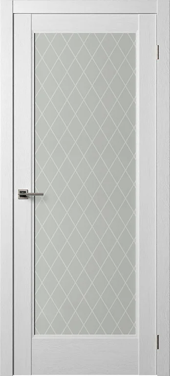 Дверь REGIDOORS Нова 1 стекло ясень белый 60 (врезка под защелку Vantage 96)