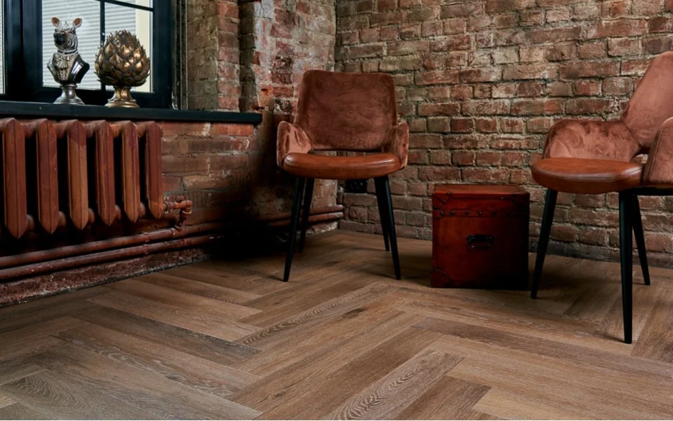 Плитка виниловая VINILAM PARQUET HERRINGBONE замковая Паркет Венецианский IS11199, 120*720*6,5мм , 43 класс