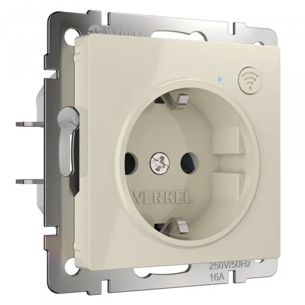 Розетка 1-местная СП Werkel Wi-Fi с заземлением, слоновая кость, W1171603