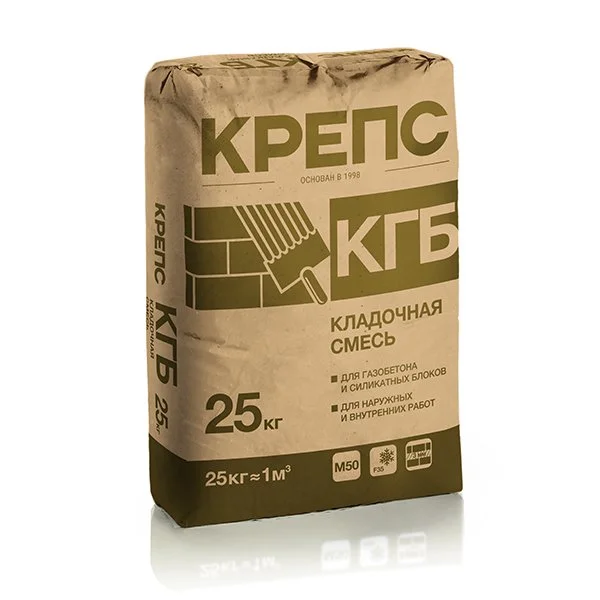 Клей монтажный КРЕПС КГБ для газобетона и силикатных блоков 25 кг Клей монтажный КРЕПС КГБ для газобетона и силикатных блоков 25 кг