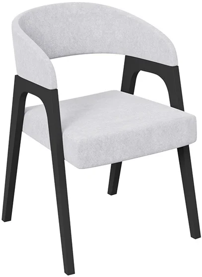 Кресло «Техас 1» - W-101 Черное дерево, тк. №210 Велюр Jercy silver