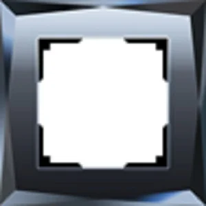 Рамка 1-местная Werkel Diamant, стекло, черная, WL08-Frame-01