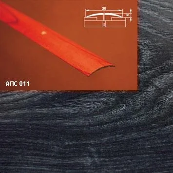 Порог АПС 011 алюминиевый 1800*30*4 мм одноуровневый (36 дуб черный )