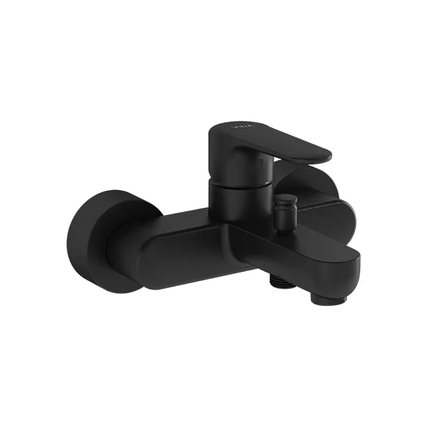 Смеситель Vitra Root Round для ванны и душа, цвет чёрный матовый
