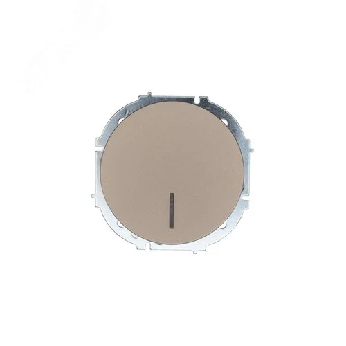 Выключатель одноклавишный СП Lezard OSEN с подсветкой титан