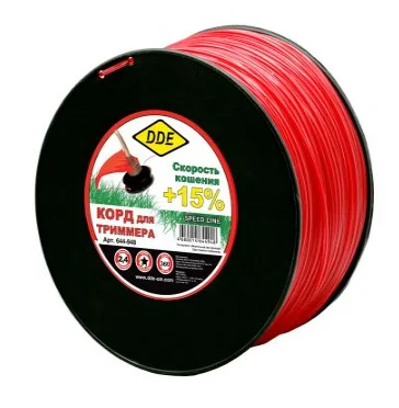 Леска на катушке 2,4мм 360м звезда, красный,"Speed line", DDE