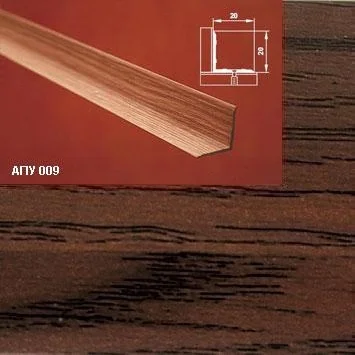 Порог АПУ 009 алюминиевый 1350*20*20 мм угловой внутренний (15 дуб темный)