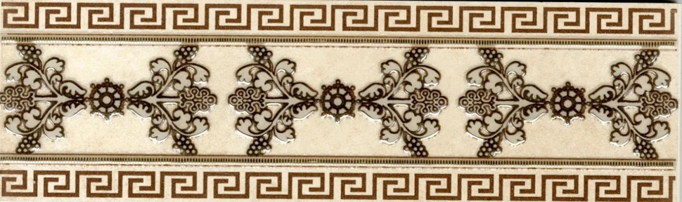 Плитка PiezaRosa Адамас св. коричневый бордюр 25х7,5 арт.270161