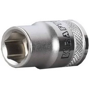 Головка торцевая 1/2", 10 мм, Cr-V, KRAFTOOL "INDUSTRIE QUALITAT", FLANK, хромосатинированная Головка торцевая 1/2", 10 мм, Cr-V, KRAFTOOL "INDUSTRIE QUALITAT", FLANK, хромосатинированная