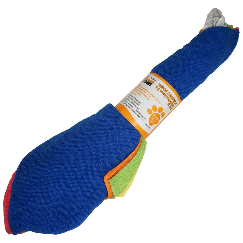 Набор из 5 салфеток из микрофибры MFS-04/5 Рыжий кот Набор из 5 салфеток из микрофибры MFS-04/5 Рыжий кот