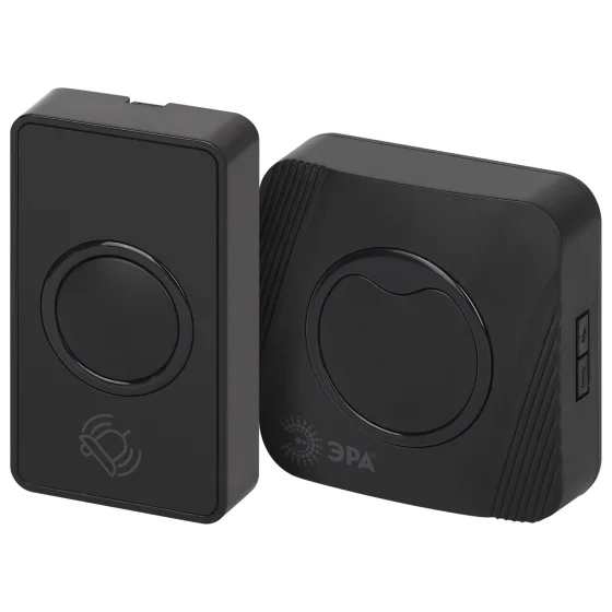 Звонок дверной ЭРА POLYCOLOR C100 беспроводной RGB подсветка чёрный 36 мелодий