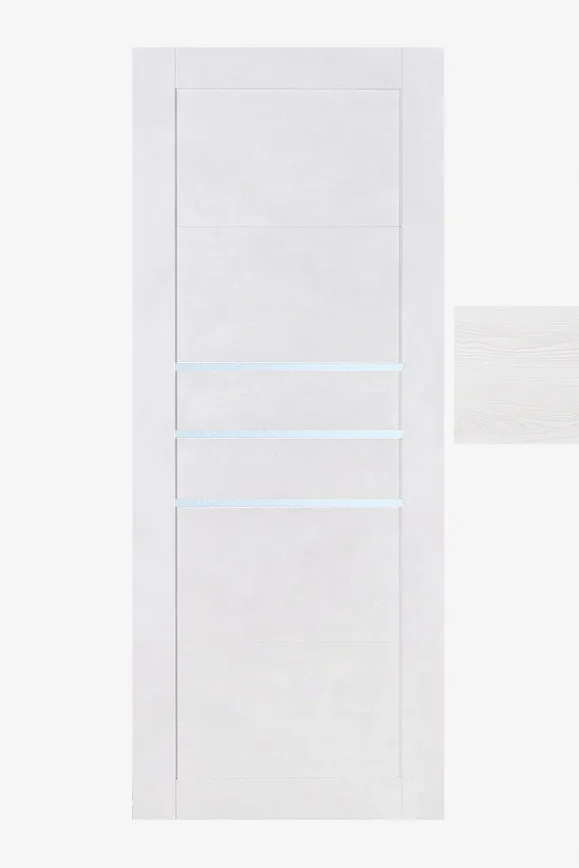 Дверь ТЕРРИ №105 Санторини, частичное стекло 80, еврошпон