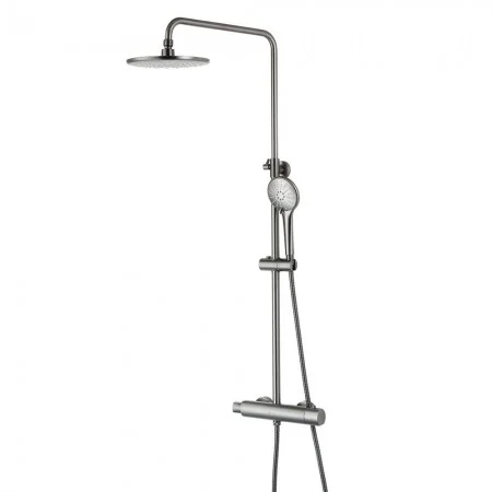 Смеситель Lemark Bronx LM3770GM для душа, термостатический, латунь, цвет графит матовый