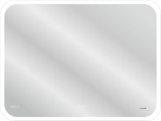 Зеркало Cersanit LED 070 pro 80*60, с подсветкой, сенсор, антизапотевание, часы